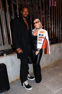 Dre Mill and Kat Mill at the grand opening of 424's Melrose Place.