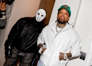 Kanye West and Westside Gunn at the grand opening of 424's Melrose Place.