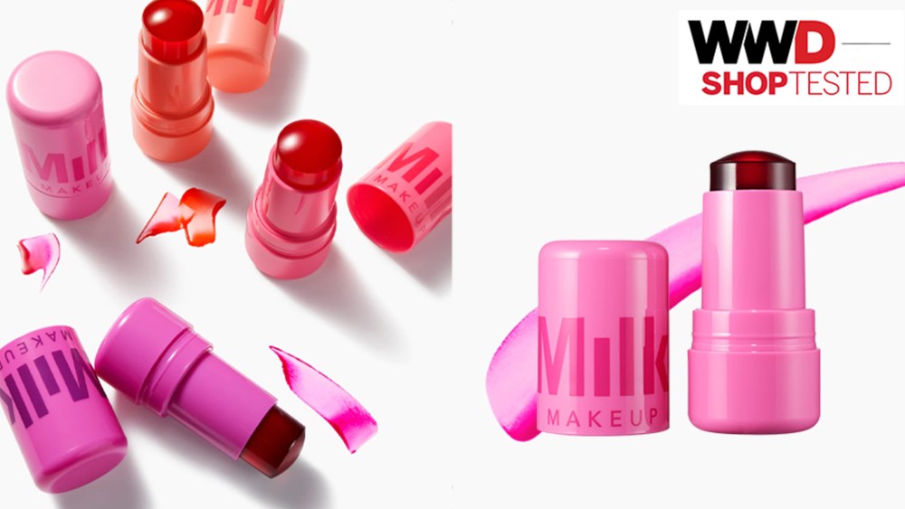 milk makeup jelly tint cheek and lip stains; swatch of milk makeup jelly tint that's back in stock at sephora