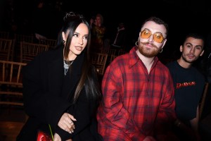 Becky G and Sam Smith at the Willy Chavarria Fall 2024 ready-to-wear show