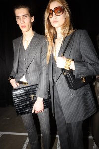 Backstage at Tom Ford Fall 2024 Ready-to-Wear Collection at Milan Fashion Week