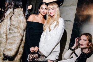 Geraldine Viswanathan and Kathryn Newtonat the Tory Burch Fall 2024 ready-to-wear show