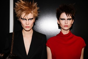 Backstage at Versace Fall 2024 Ready-to-Wear Collection at Milan Fashion Week