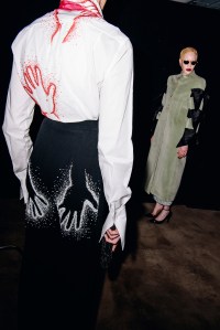 Backstage at the Wiederhoeft fall 2024 ready-to-wear show at New York Fashion Week.