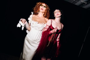 Backstage at the Wiederhoeft fall 2024 ready-to-wear show at New York Fashion Week.