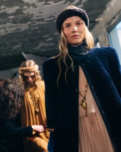 Backstage at Chloé Fall 2024 Ready-to-Wear Collection at Paris Fashion Week