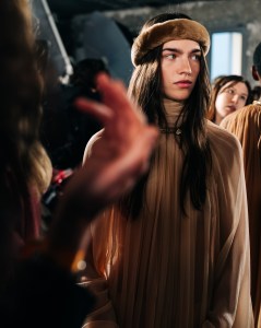 Backstage at Chloé Fall 2024 Ready-to-Wear Collection at Paris Fashion Week