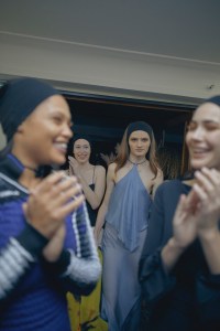 Backstage at Conner Ives Fall 2024 Ready-to-Wear Collection at London Fashion Week