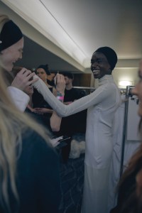 Backstage at Conner Ives Fall 2024 Ready-to-Wear Collection at London Fashion Week