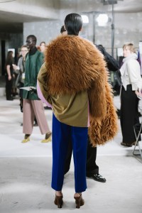 Backstage at Dries Van Noten Backstage Fall 2024 Ready-to-Wear Collection at Paris Fashion Week