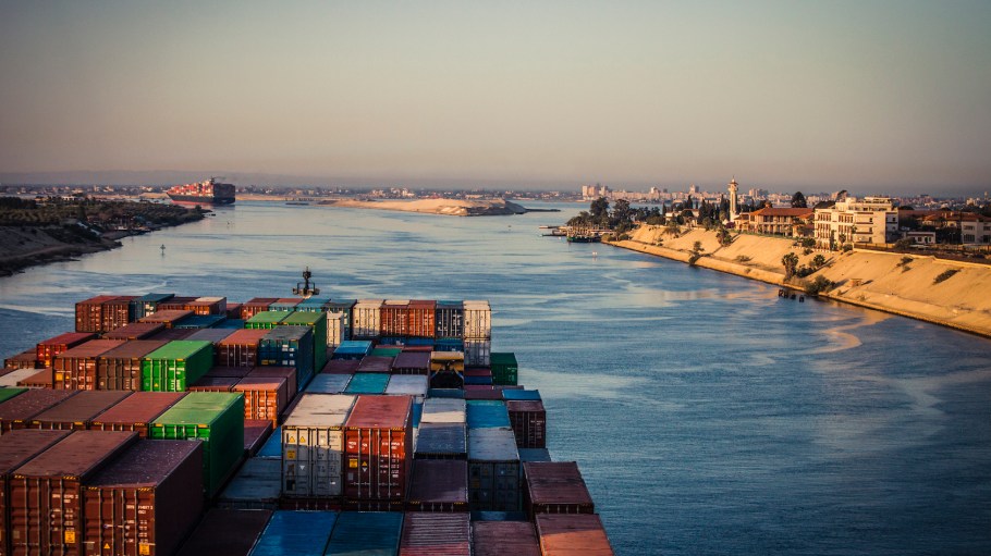 Container tonnage crossing the Suez Canal fell by 82 percent between Dec. 1 and Feb. 12, cited the U.N.'s trade body in a new report.