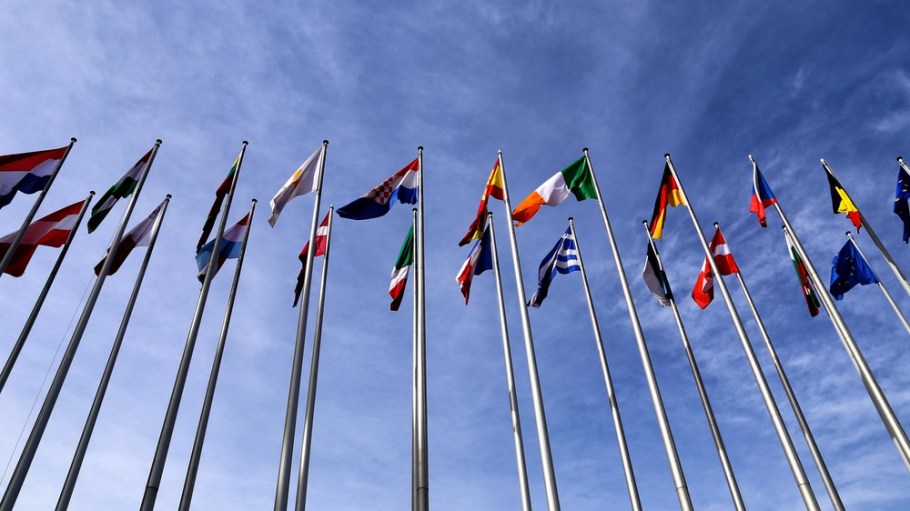EU flags