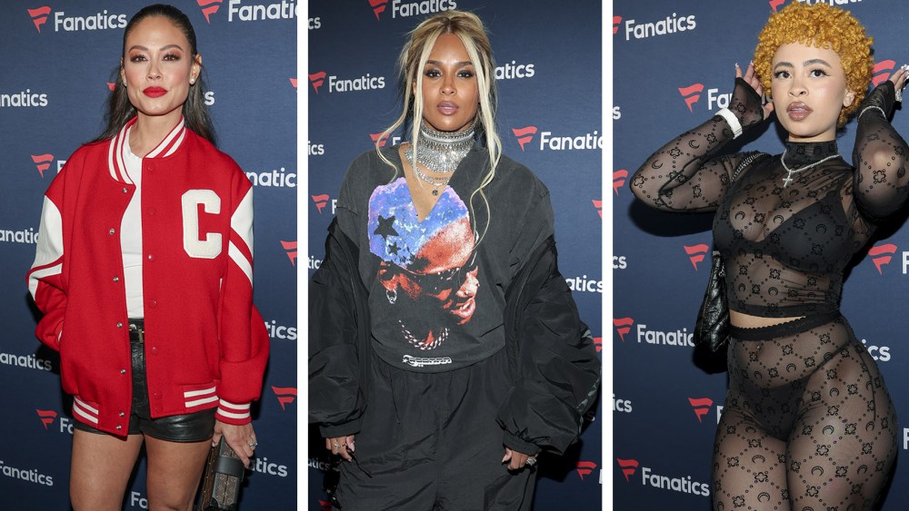 Ciara, vanessa lachey, ice spice at Michael Rubin’s Fanatics Super Bowl Party held at Marquee Dayclub Las Vegas at The Cosmopolitan on February 10, 2024 in Las Vegas, Nevada.