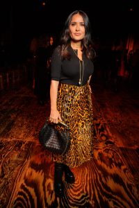 Salma Hayek at the Bottega Veneta Fall 2024 ready-to-wear show.