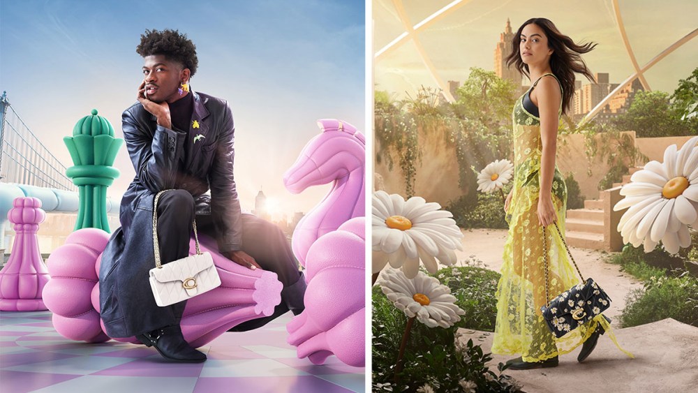 Camila Mendes, Coach, “Find Your Courage” campaign, Coach campaign, spring 2024, coach spring 2024, coach tabby bag, Lil Nas X