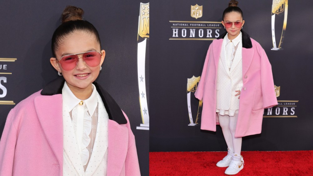 Taylen Biggs at the 2024 NFL Honors in Las Vegas on February 8.