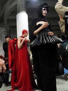 Backstage at Robert Wun Couture Spring 2024
