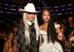 Beyoncé and Blue Ivy Carter at the 2024 Grammys.