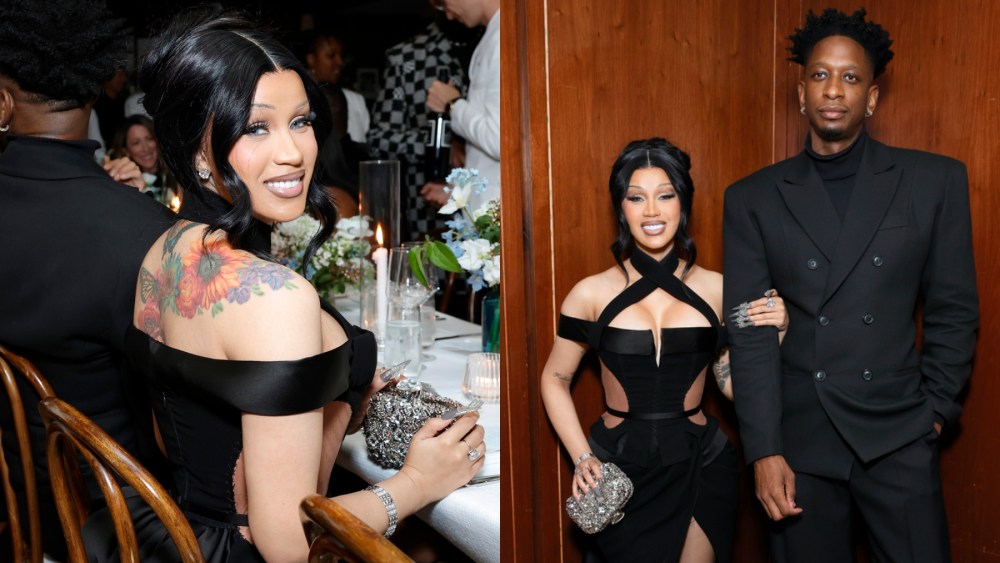 Cardi B and Kollin Carter attend The Hollywood Reporter's Power Stylists dinner on March 27 in Los Angeles.