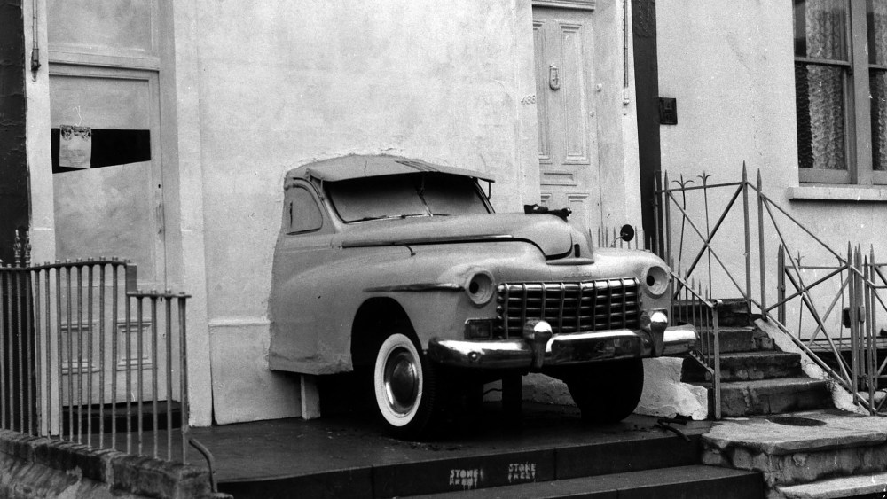 An American Dodge Car fitted into a shop window of a boutique called Granny Takes a Trip in the King's Road. June 1968. (Photo by Eddie Waters/Daily Mirror/Mirrorpix via Getty Images)