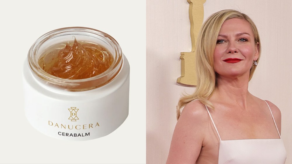Danucera moisturizer, Kirsten Dunst on the Oscars 2024 red carpet