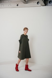 Backstage at the Loewe fall 2024 ready-to-wear show at Paris Fashion Week.