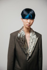 Backstage at the Loewe fall 2024 ready-to-wear show at Paris Fashion Week.