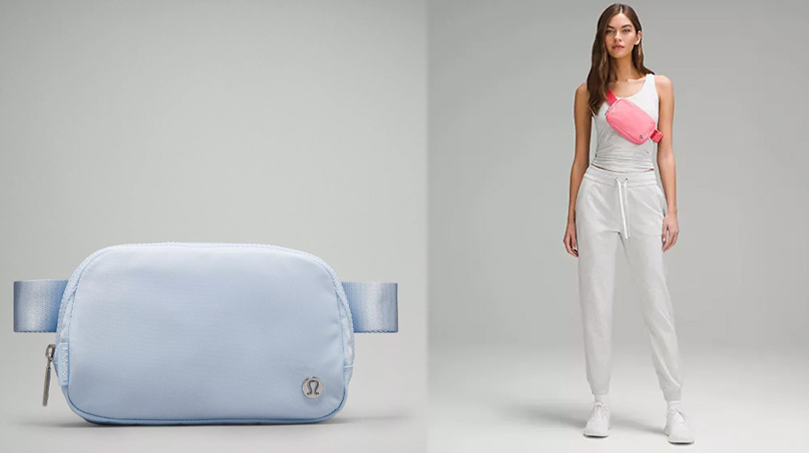 Everywhere Belt Bag 1L on white background, Sakura Pink