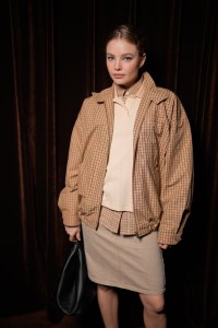 Kristine Froseth at the Miu Miu Fall 2024 ready-to-wear show