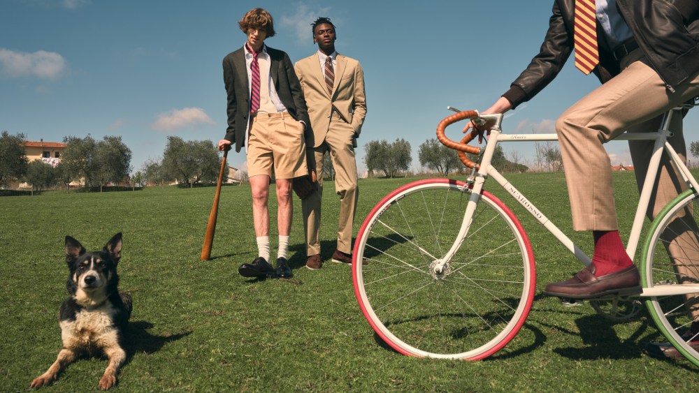 The campaign for the Scarosso x Brooks Brothers footwear capsule collection.