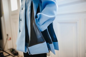 Backstage at Sacai Fall 2024 Ready-to-Wear Collection at Paris Fashion Week