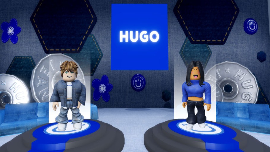 As part of Hugo's foray into Roblox, users can style their Roblox avatars in the Hugo Blue line.