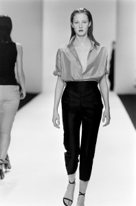 Maggie Rizer at the Michael Kors Spring 1998 ready-to-wear show.
