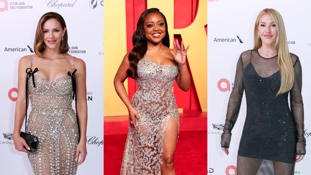 Katharine McPhee at the 2024 Elton John Oscar Viewing Dinner and After Party, Quinta Brunson at the 2024 Vanity Fair Oscars Party, Ellie Goulding at the 2024 Elton John Oscar Viewing Dinner and After Party.