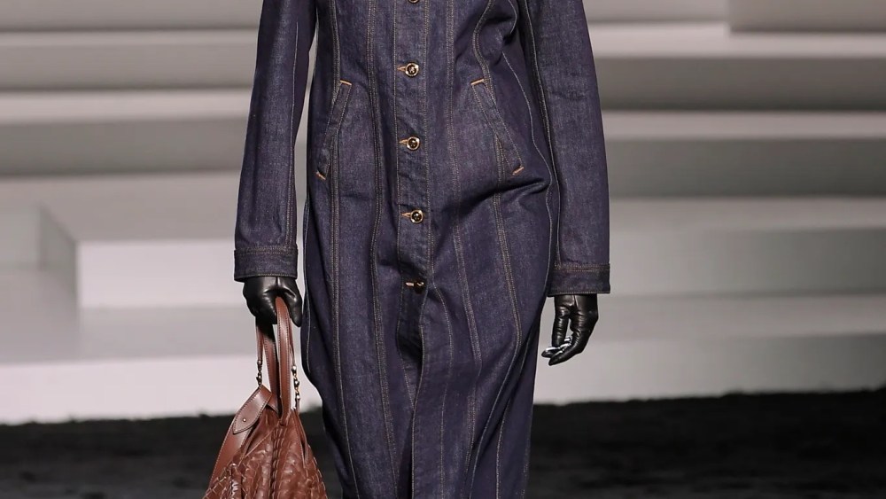 Wide-leg jeans remained the go-to fit for designers.