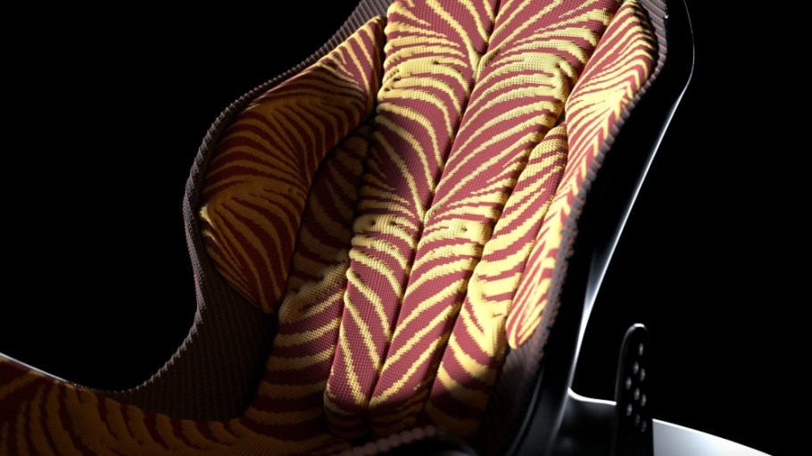 A 3D-knitted car seat modeled using Variant 3D's CAD-CAM software.