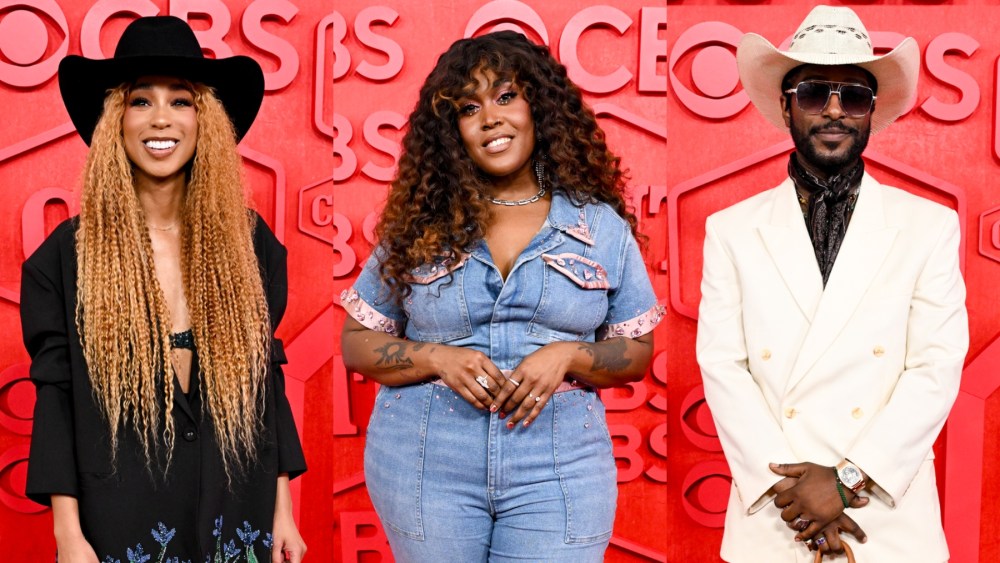 beyonce cowboy carter country music awards, Tiera Kennedy, Brittney Spencer and Willie Jones at the 2024 CMT Music Awards on April 7 in Austin, red carpet, Cowboy Carter, Beyoncé