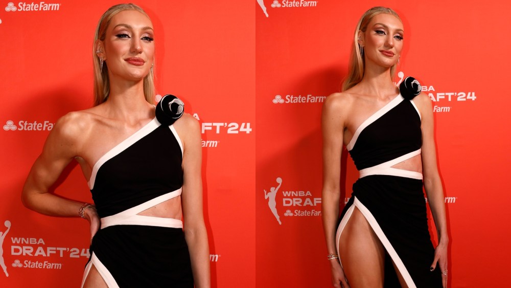 Cameron Brink at the 2024 WNBA draft on April 15 in New York, basketball, NCAA, Los Angeles Sparks, red carpet, celebrity style