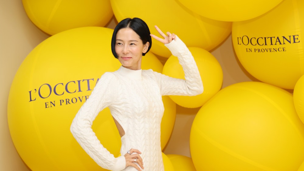 South Korean TV personality Kim Na-young attends the photo call for L'Occitane en Provence Espace pop-up store on September 08, 2023 in Seoul, South Korea.