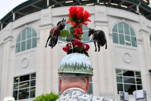 LOUISVILLE, KY - MAY 05:  An ornate hat seen during Kentucky Derby 144 on May 5, 2018 in Louisville, Kentucky.  (Photo by Dia Dipasupil/Getty Images for Chruchill Downs)