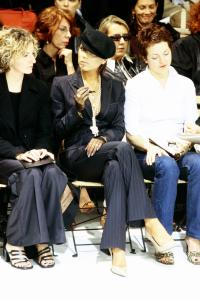Victoria Beckham attends the Dolce and Gabbana Spring RTW 2002 show.