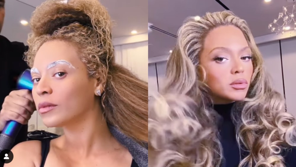 Beyoncé celebrates hair care line, Cécred, natural hair, wash day, blonde