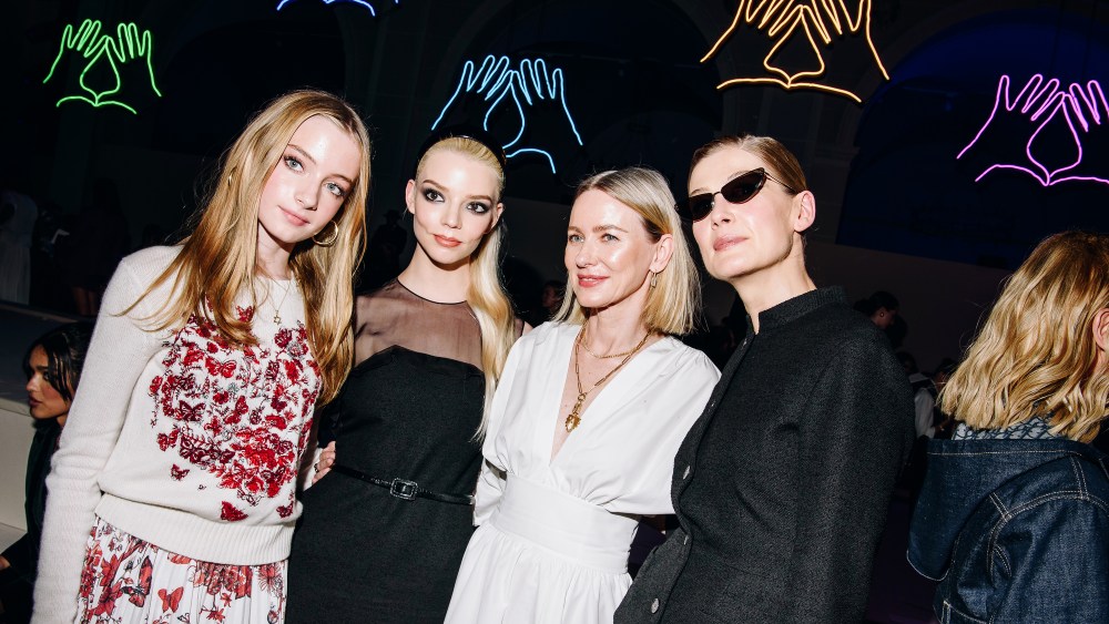 Kai Schreiber, Anya Taylor-Joy, Naomi Watts and Rosamund Pike at Dior Pre-Fall 2024 Show held at the Brooklyn Museum on April 15, 2024 in New York.