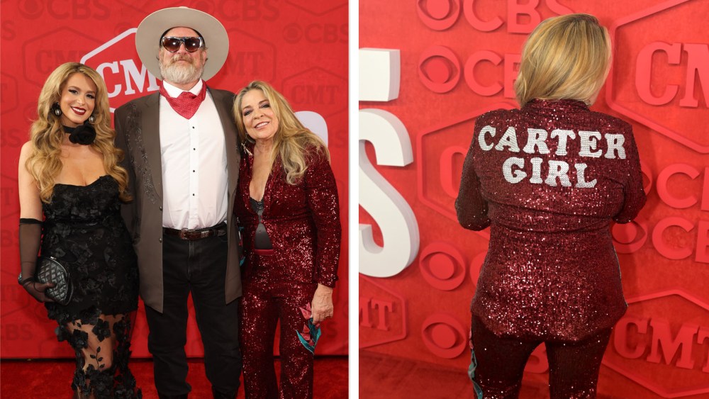 John Carter Cash, Ana Cristina Cash, Carlene Carter at the 2024 CMT Music Awards on April 7.