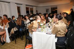 The scene at Frame x Amelia Gray dinner.