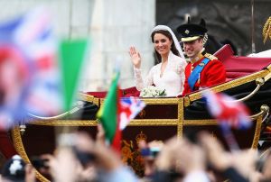 Kate Middleton and Prince Williams at their Royal Wedding in April, 2011.