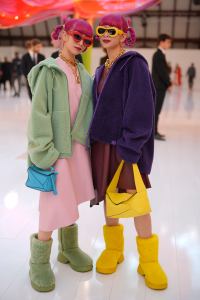 Ami Suzuki and Aya Suzuki in front row at Loewe  Spring 2023 Ready-to-Wear
