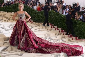 Blake Lively
The Metropolitan Museum of Art's Costume Institute Benefit celebrating the opening of Heavenly Bodies: Fashion and the Catholic Imagination, Arrivals, New York, USA - 07 May 2018
WEARING VERSACE