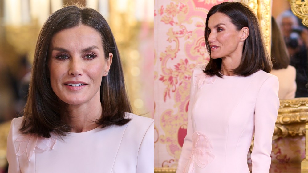 Queen Letizia of Spain hosts an official lunch for the "Miguel De Cervantes 2023" award at the Royal Palace on April 24, 2024 in Madrid, Spain.