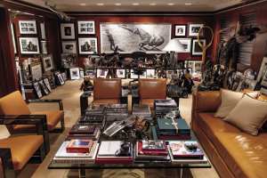 Scenes from Ralph Lauren’s office.